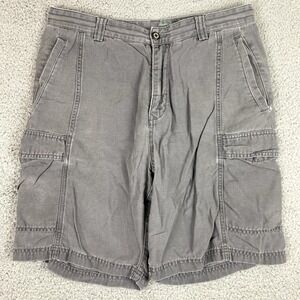 Tommy Bahama Shorts Men 32 Gray Cargo Relax Lightweight Tencel Baggy Beach 11"